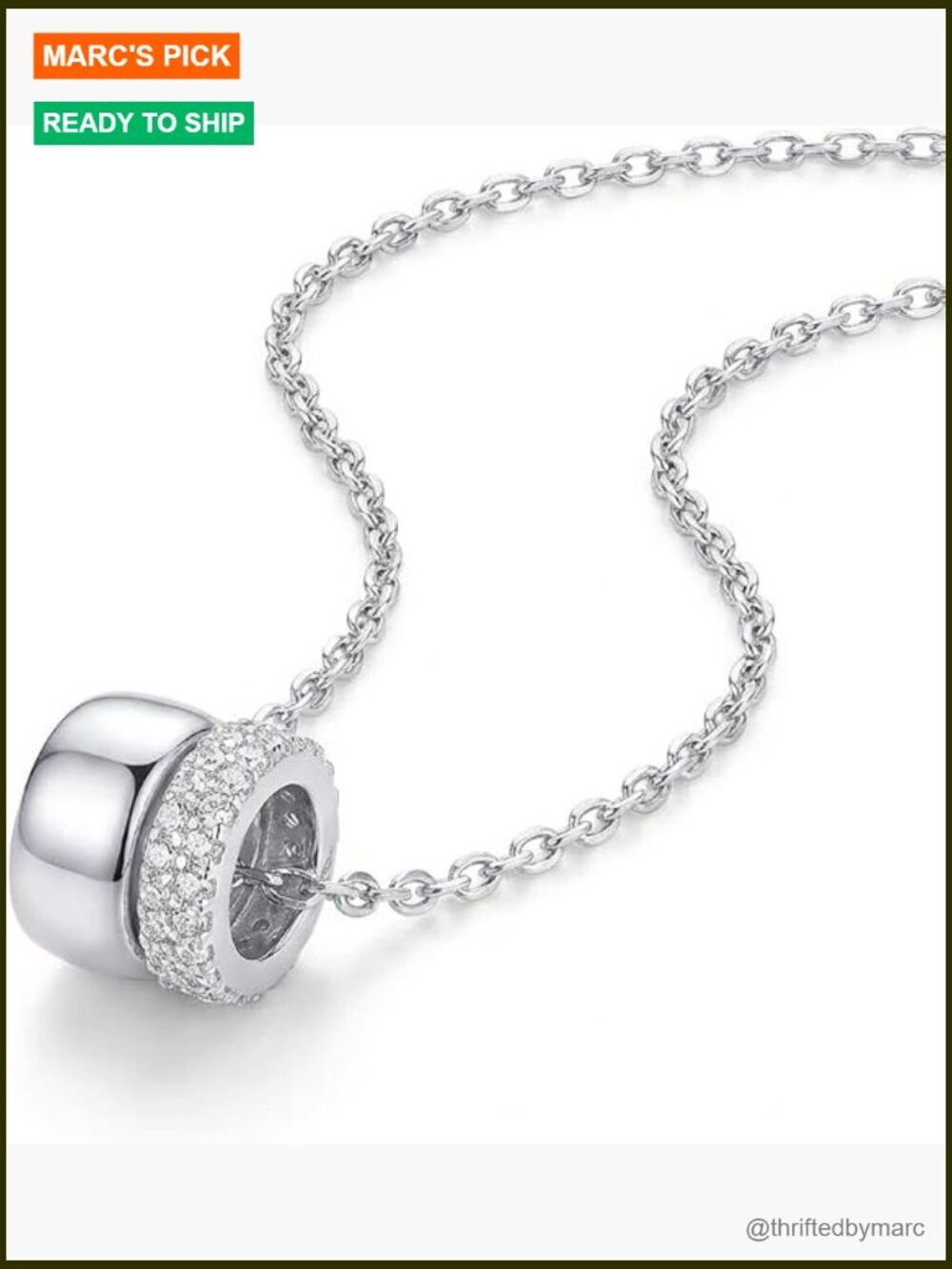 Interlocking Pendant Necklace - CZ Silver Layering Jewelry Gift